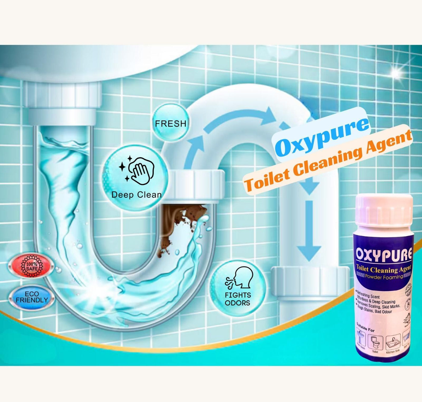 OxyPure Toilet Cleaning Agent 100 gm  BUY 1 GET 1 FREE